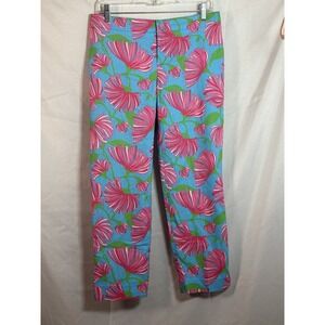 Lilly Pulitzer TRADEWIND KISSUE Resort Fit Capri Pants Sz 6 Beachy Crop Tropical